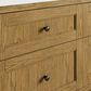 James Martin Breckenridge 84" Double Bathroom Vanity in Light Natural Oak with 3 cm White Zeus Top and Rectangular Sinks, , large