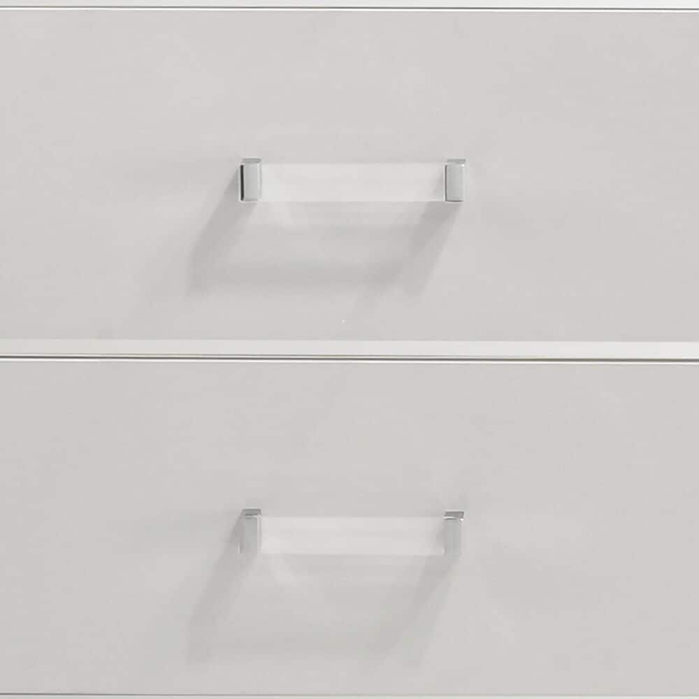 New Heritage Europa 6 Drawer Dresser and Mirror in White, , large