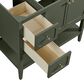 37B Ravello 36" Single Bathroom Vanity Cabinet in Deep Olive Green with Marble Top and Backsplash, , large