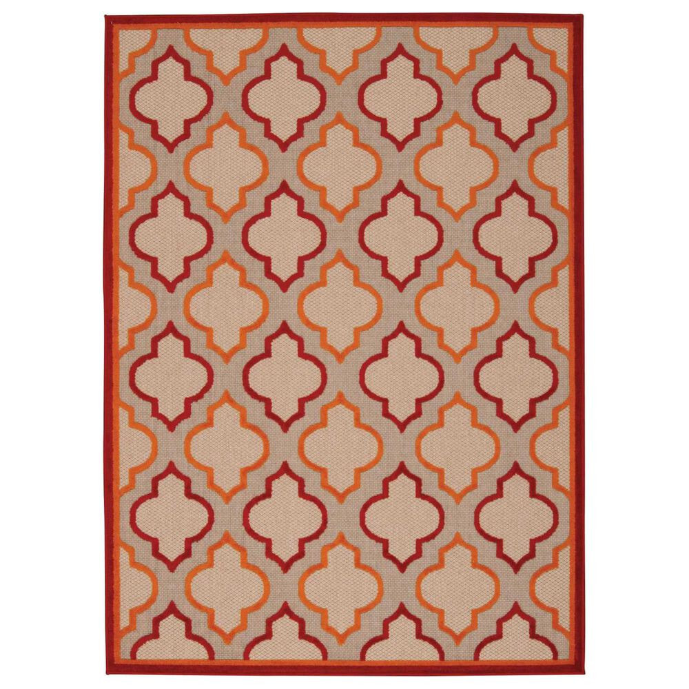 Nourison Aloha ALH06 9"6" x 13" Red Area Rug, , large