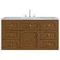James Martin Laurent 48" Single Bathroom Vanity in Honey Oak with 3 cm Carrara Marble Top and Rectangular Sink, , large