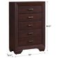 Pacific Landing Kauffman 5 Drawer Chest in Dark Cocoa, , large