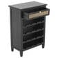 Maple and Jade 12-Bottle Storage Standing Wine Rack in Matte Black, Gold and Brown, , large