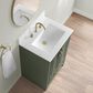 37B Lucerne 24" Single Bathroom Vanity Cabinet in Deep Olive Green with Marble Top and Backsplash, , large