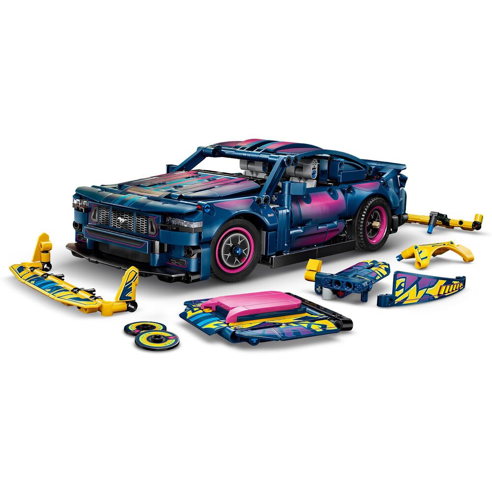 LEGO Technic Custom Garage Ford Mustang GT Car Building Set, , large
