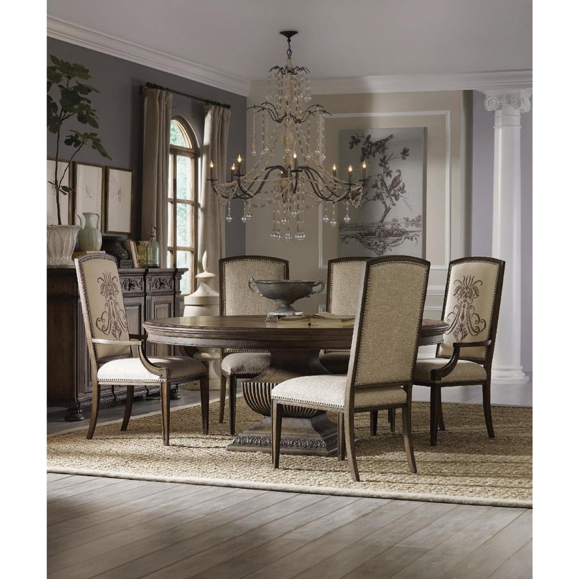 Large round dining online table to seat 8