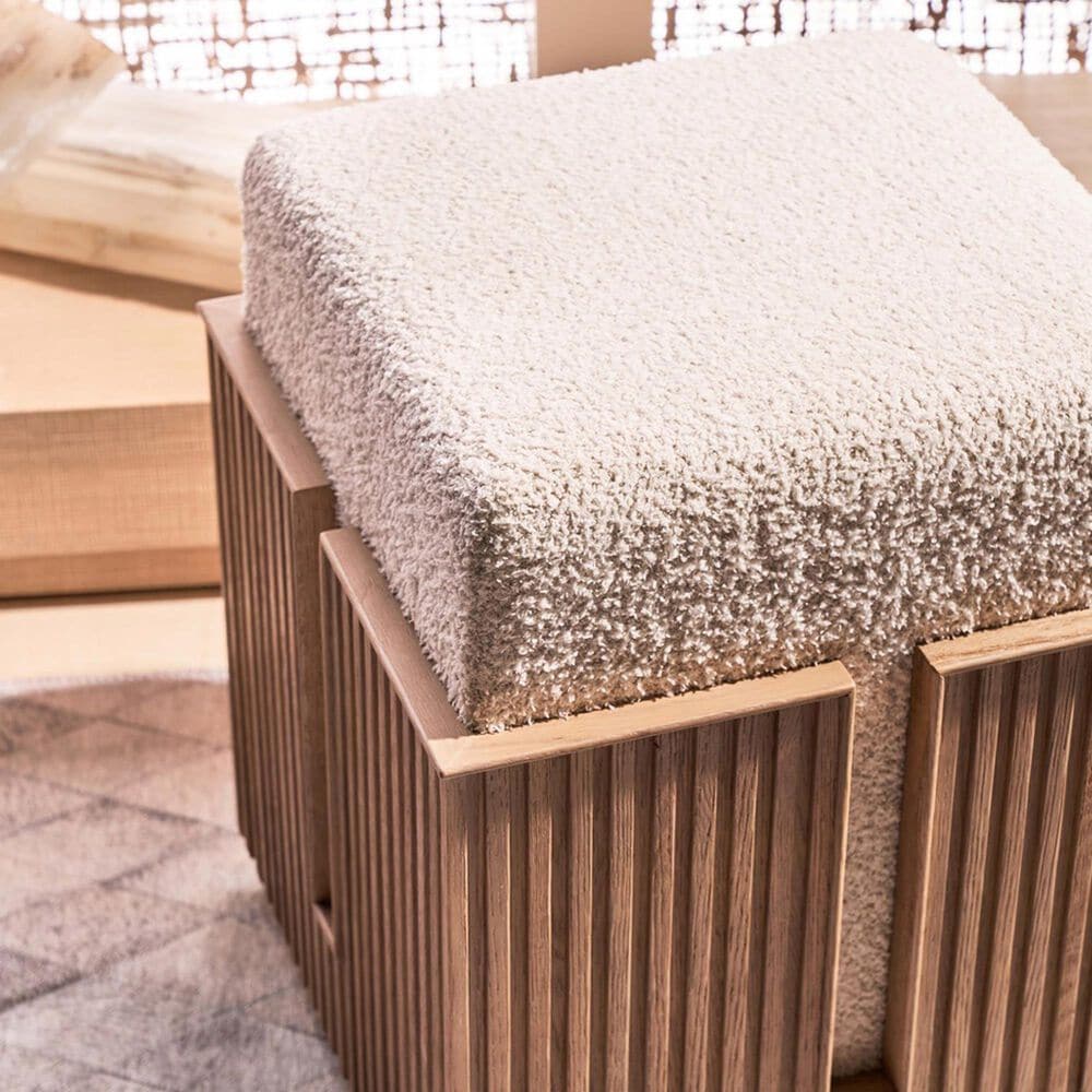 Universal Furniture Carmen Bunching Stool in Skylark, , large