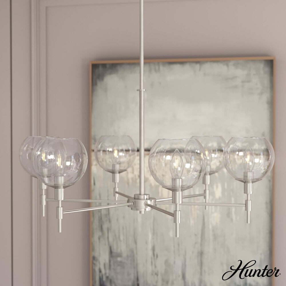 Hunter Xidane 6-Light Chandelier in Brushed Nickel, , large