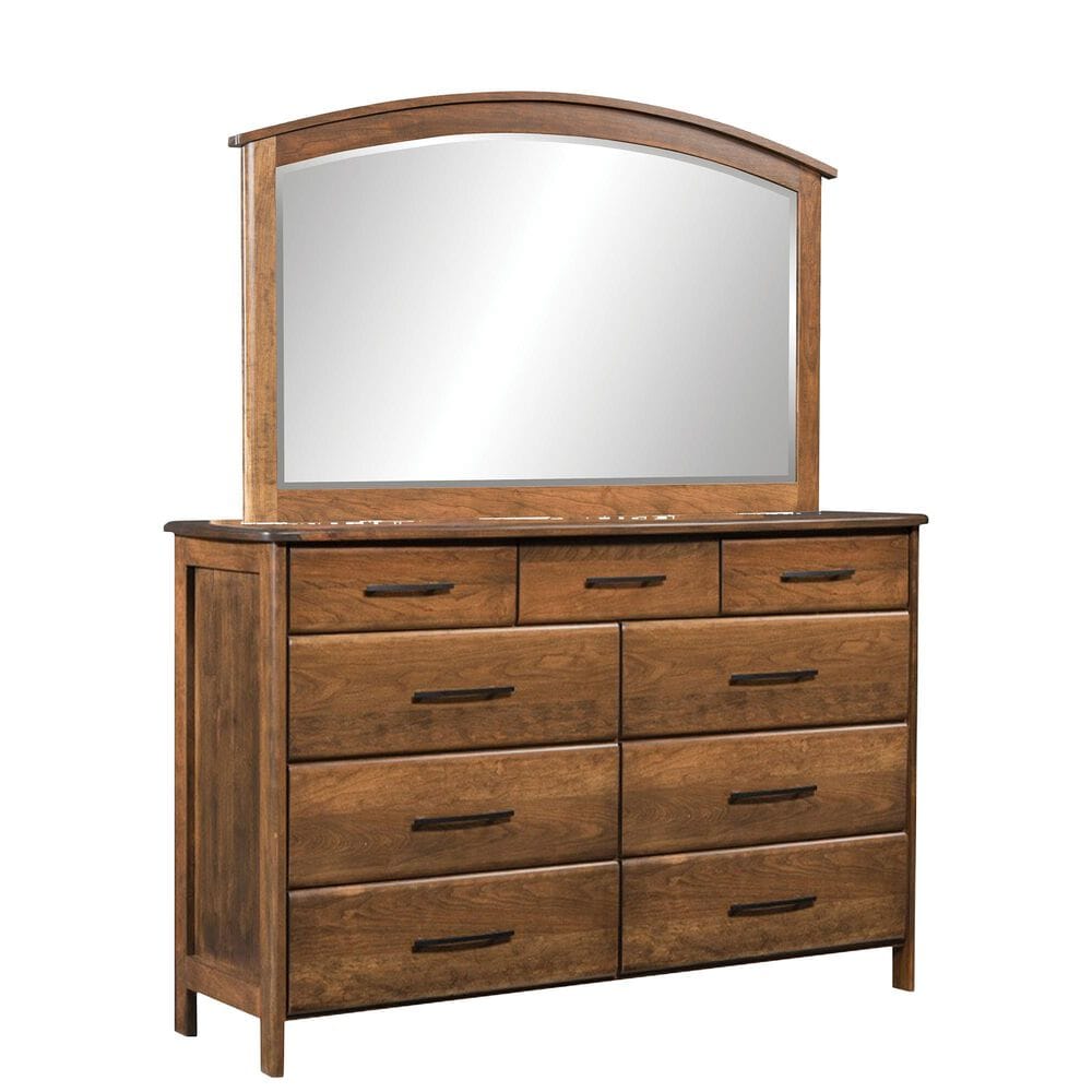 Briarwood American Timbers 7 Drawer Dresser and Mirror in Turkish Coffee, , large