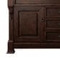 James Martin Vanities Brookfield 60" Double Bathroom Vanity in Burnished Mahogany with Single Hole 3 cm White Zeus Quartz Top and Rectangular Sinks, , large
