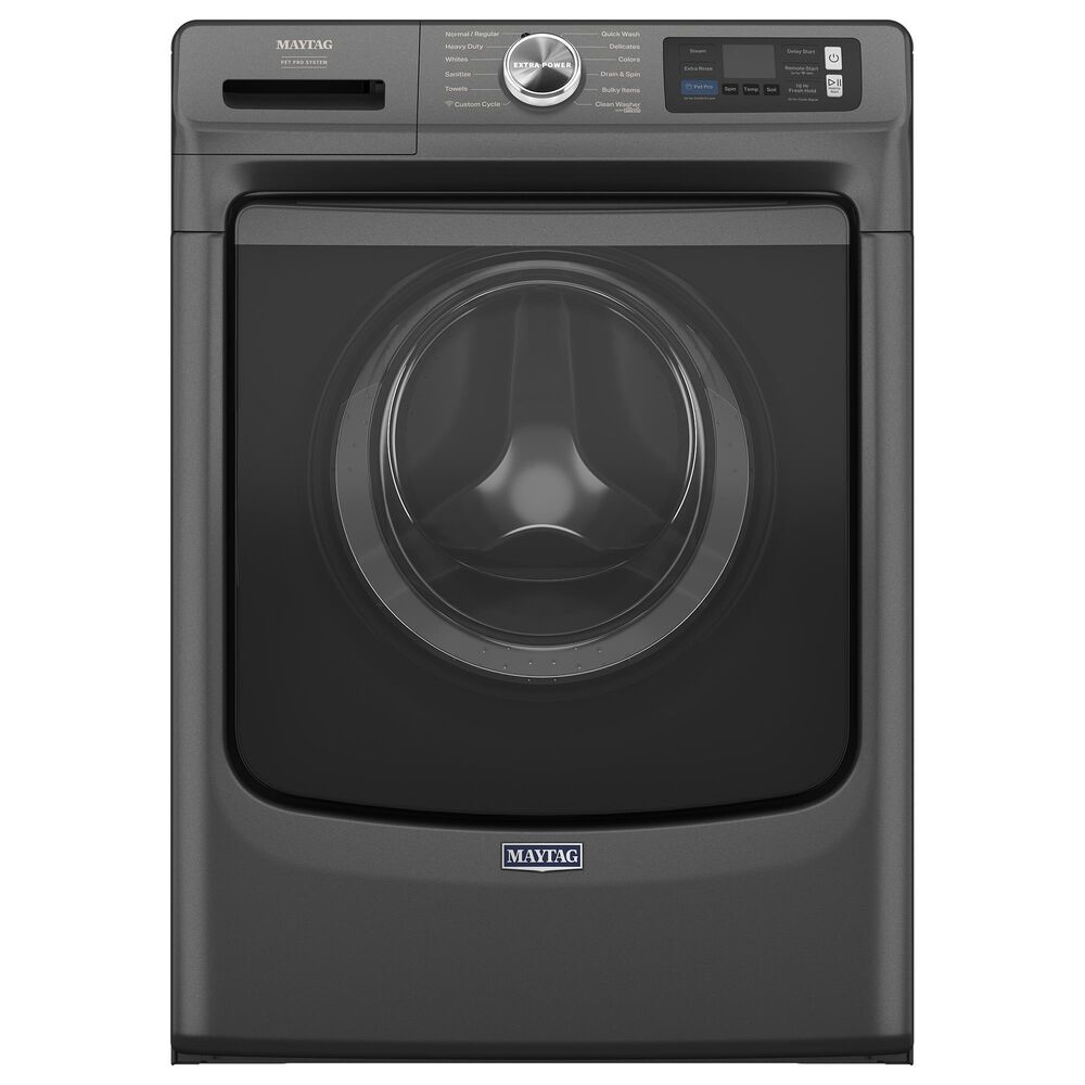Maytag Maytag 5 Cu. Ft. Capacity Front Load Washer and Maytag 7.3 Cu. Ft. Capacity Front Load Gas Dryer in Midnight Steel, , large