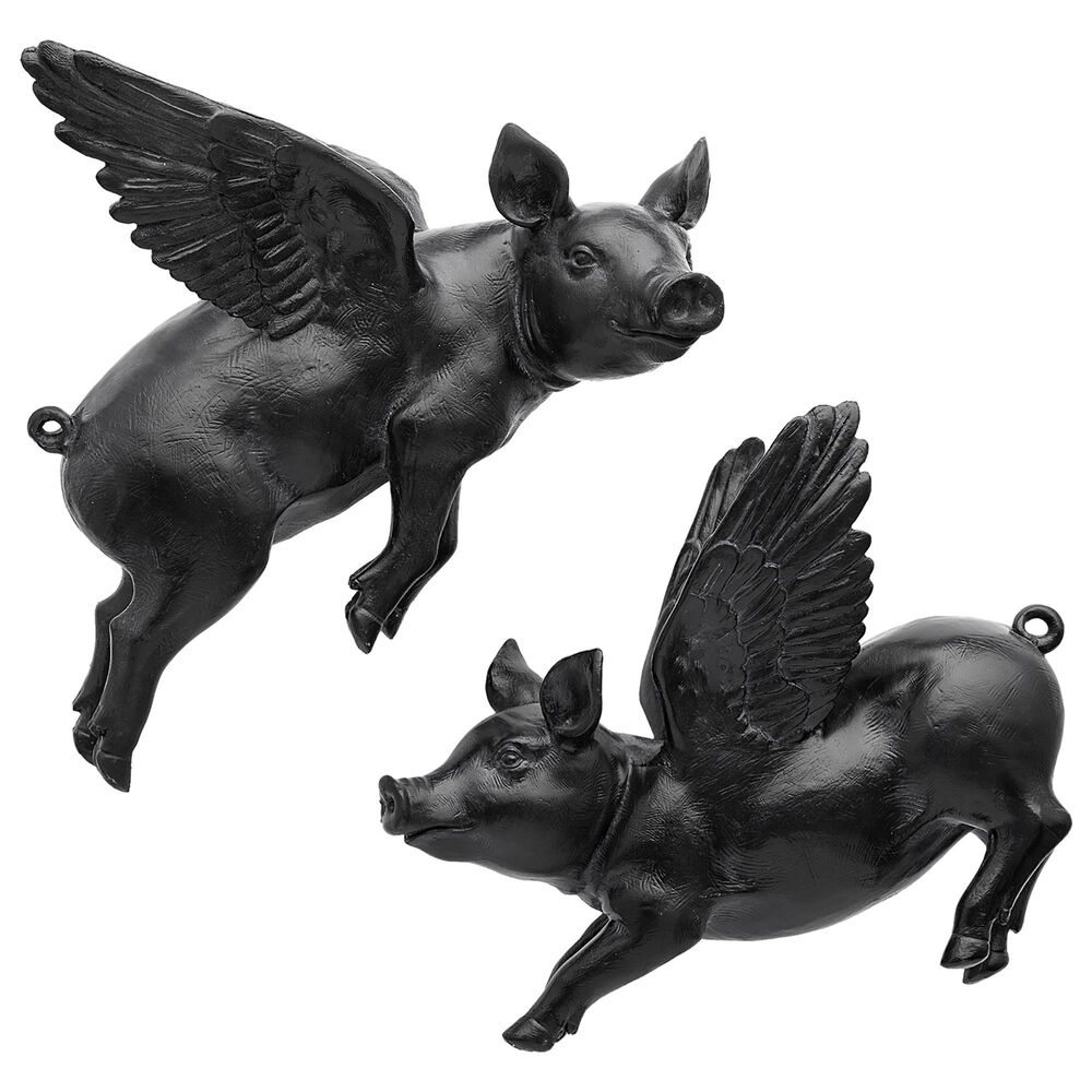 Mercana Hagbadi Flying Pigs Wall Art (Set of 2), , large