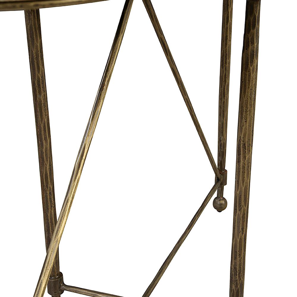 Timeless Designs Colmar Console in Antique Brass and White, , large