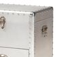 Baxton Studio Serge 2-Drawer Accent Storage Cabinet in Silver, , large