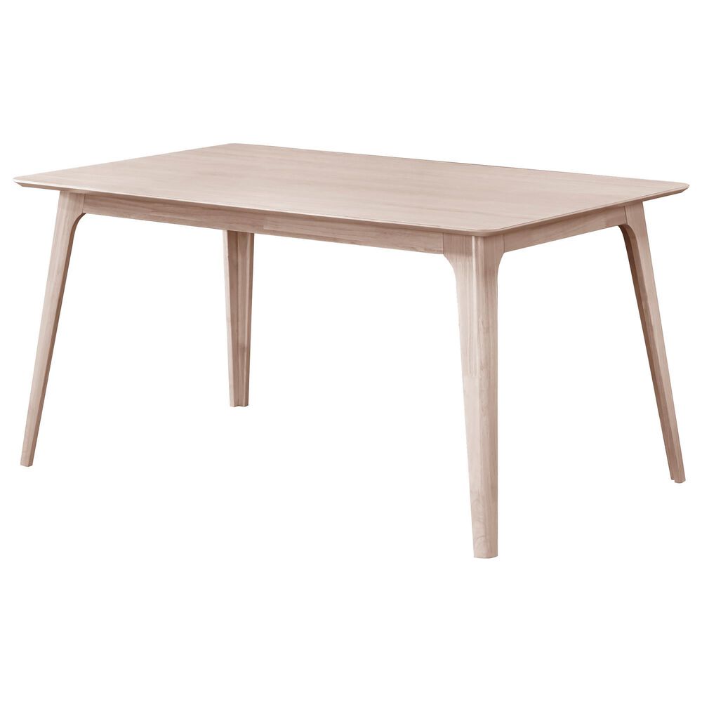 New Heritage Design Oscar 5-Piece Rectangular Dining Set in White Ash, , large