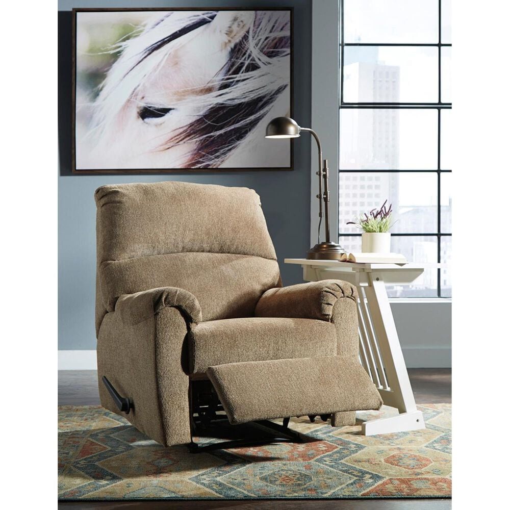 Ashley Nerviano Manual Zero Wall Recliner in Mocha, , large
