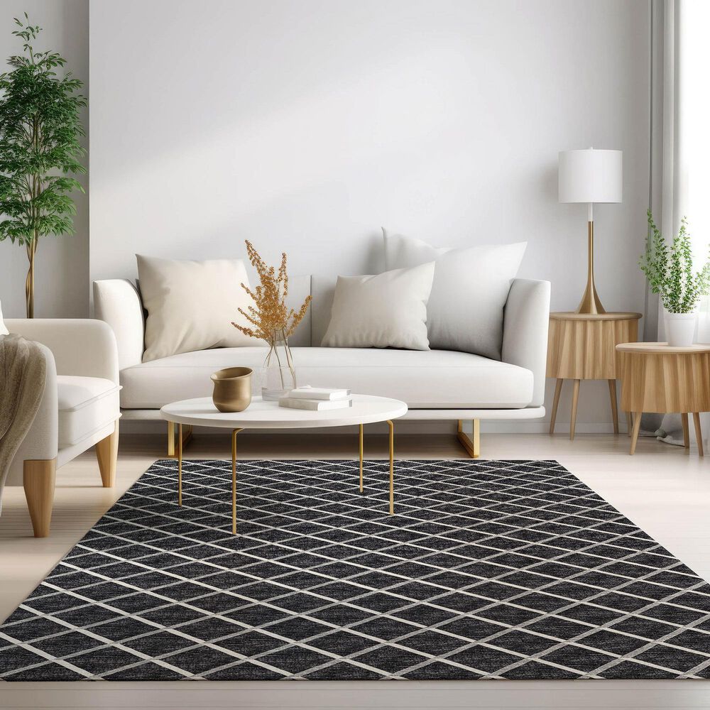 Dalyn Rug Company York 10&#39; x 14&#39; Black Indoor/Outdoor Area Rug, , large