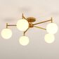 Vaxcel Armitage 5-Light Semi Flush Mount in Muted Brass, , large