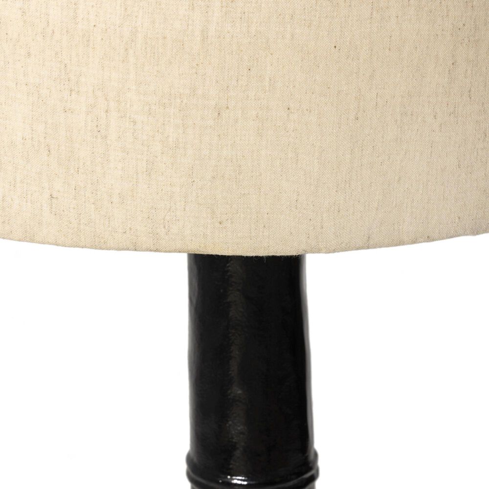 Four Hands Nerissa Floor Lamp in Glossy Black, , large