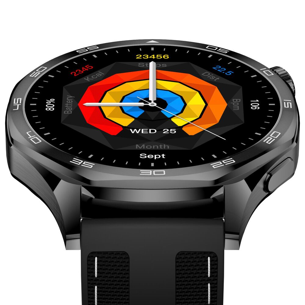 AuraFit Nexa 4 AMOLED Smartwatch in Black, , large