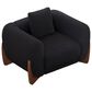 Morden Fort Cloud Boucle Arm Chair in Black, , large