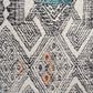 Feizy Arazad 3"6" x 5"6" Black and Tangerine Area Rug, , large
