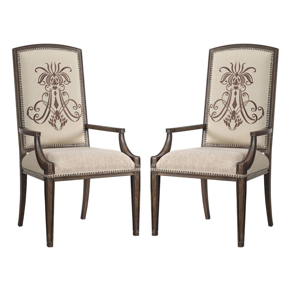 Hooker Furniture Rhapsody Insignia Arm Chair in Rustic Walnut | NFM