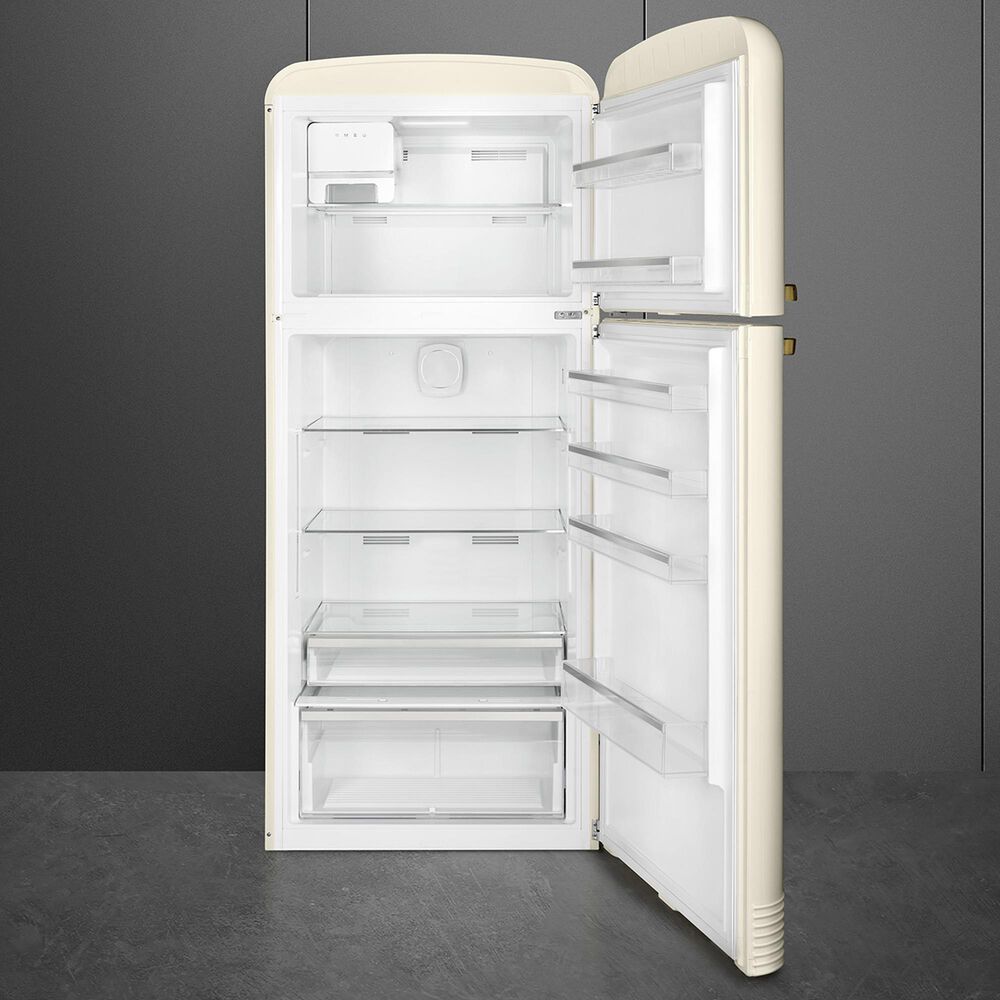 SMEG 19.28 Cu. Ft. Retro Top Freeze Refrigerator with Right Hinge and Chromed Handle in Cream, , large