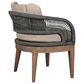 Blue River Orbit Outdoor Dining Chair with Taupe Cushion in Weathered Eucalyptus, , large