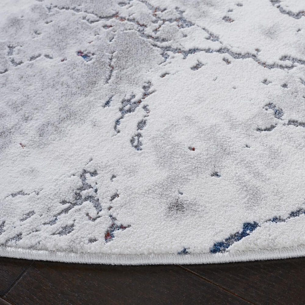 Safavieh Craft CFT960F 6&#39;7&quot; Round Grey and Wine Area Rug, , large