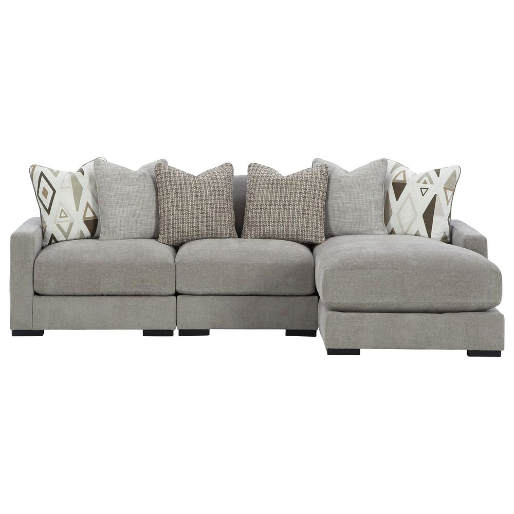 Ashley Aslan Court 3-Piece Right Facing Sectional with Chaise in Flax, , large