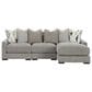 Ashley Aslan Court 3-Piece Right Facing Sectional with Chaise in Flax, , large