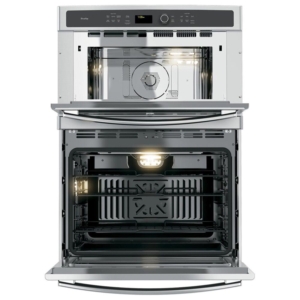 GE Profile 2- Piece Kitchen Bundle with a 30" Gas Cooktop and a 30" Built-In Combination Microwave/Wall Oven in Stainless Steel, , large