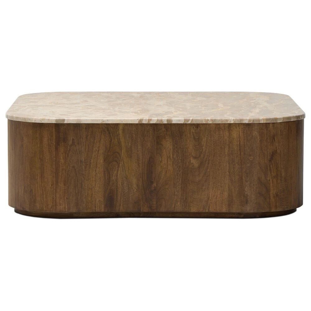 Amber Lewis x Four Hands Prescott Coffee Table in Fossil Marble, , large