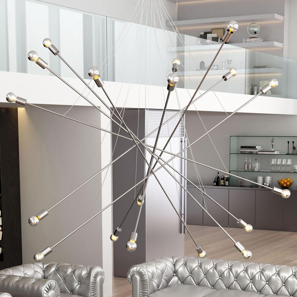 Zuo Modern Belief Ceiling Lamp in Chrome, , large
