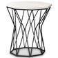 Baxton Studio Venedict End Table in White and Black, , large