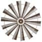 Maple and Jade 48" x 48" Round Windmill Home Wall Decor in Weathered Gray and Brown, , large