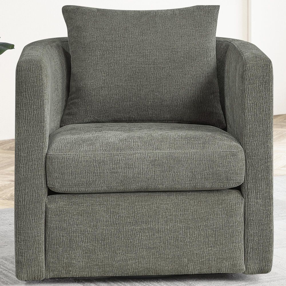 Hearth and Haven Sutton Swivel Chair in Gray, , large