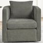 Hearth and Haven Sutton Swivel Chair in Gray, , large