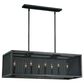 Vaxcel Wicker Park 8-Light Linear Chandelier in Warm Pewter, , large