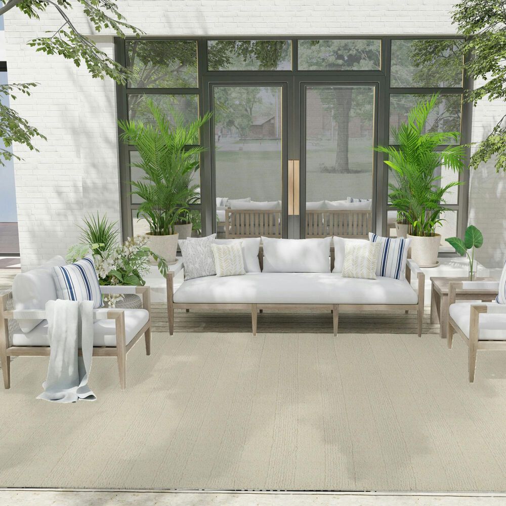 Nourison Calvin Klein Spun 8&#39;6&quot; x 11&#39;6&quot; Ivory Area Rug, , large