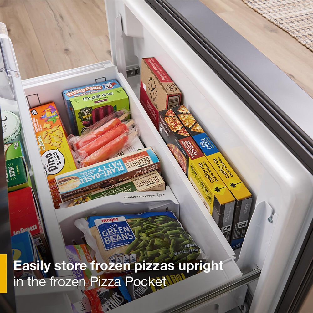 Whirlpool 23.4 Cu. Ft. Counter Depth 3-Door French Door Refrigerator in Black Stainless, , large