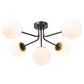 Creative Coop Austin 5-Light Sputnik Flush Mount in Black and Gold, , large