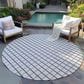 Dalyn Rug Company York 4" Round Gray Indoor/Outdoor Area Rug, , large