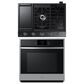 Samsung 2-Piece Kitchen Package with Stainless Steel 30" Single Wall Oven and Black Stainless Steel 30" Gas Cooktop, , large