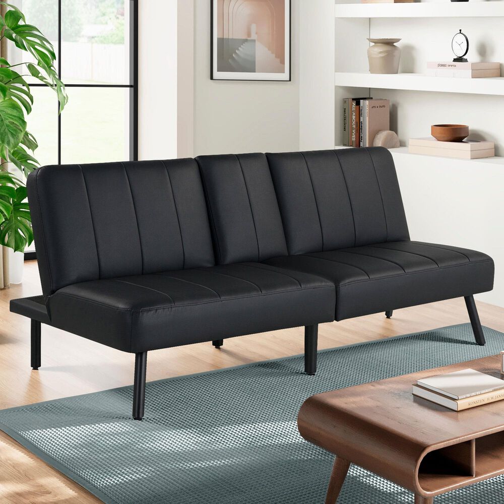 Lifestyle Solutions Cotez Convertible Sofa in Black, , large