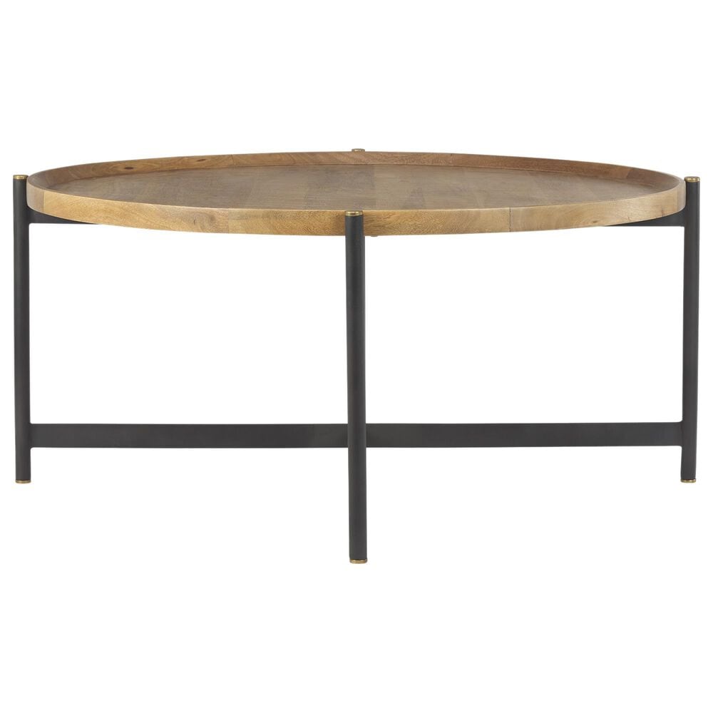 Mercana Marquisa Coffee Table in Light Brown, Gold and Matte Black, , large