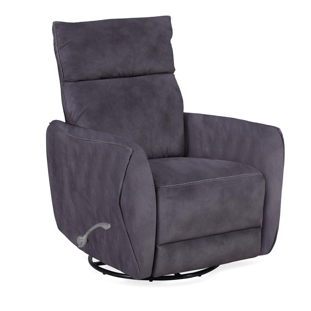 Oxford Furniture Cheers Manual Swivel Glider Recliner in Aspen Steel, , large