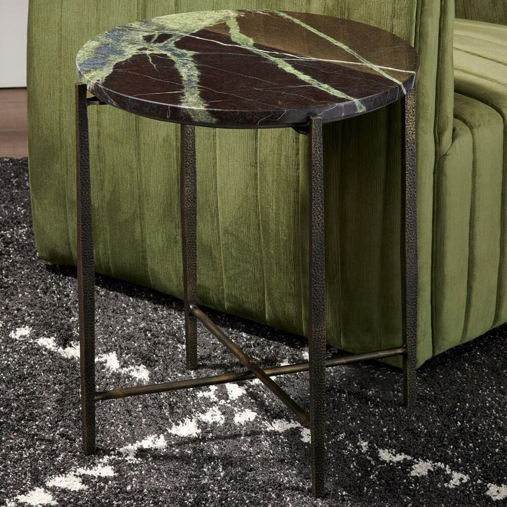 Slatehouse Luma End Table in Black and Dark Green, , large