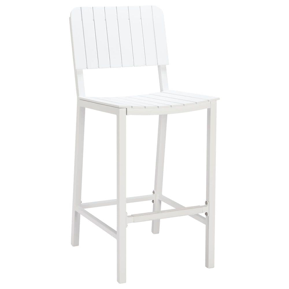 Zuo Modern Kayu Patio Barstool in White, , large